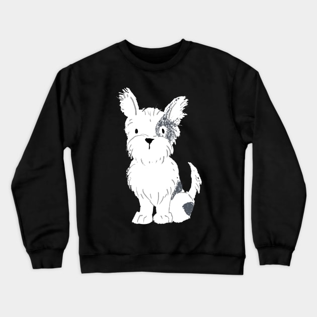 Terrier Black White - Terrier Crewneck Sweatshirt by HarrietsDogGifts